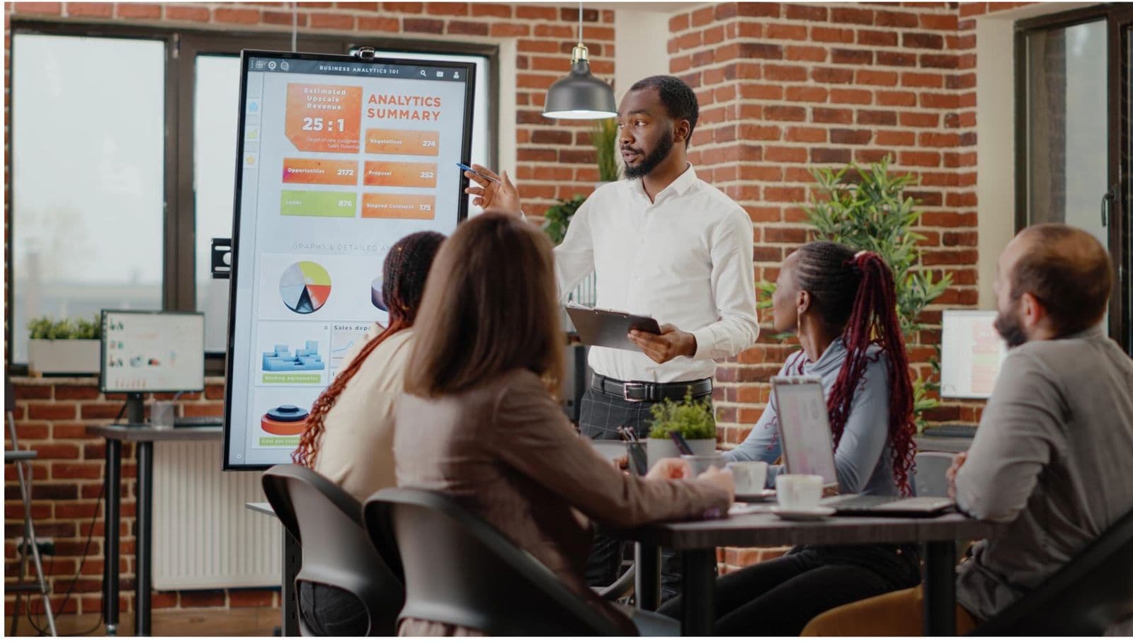 Connect Outsourcing business operations team running an analytics review
